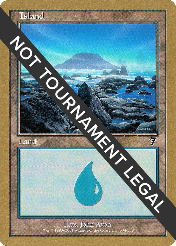 Island (334) - 2002 Raphael Levy (7ED) [World Championship Decks]