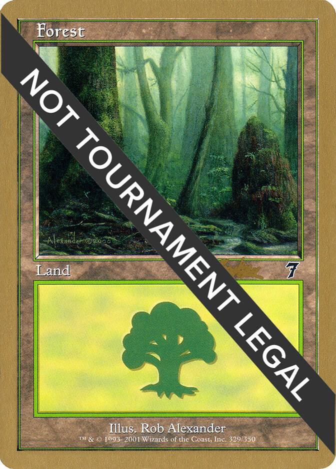 Forest (329) - 2002 Sim Han How (7ED) [World Championship Decks]