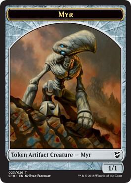 Myr (023) // Thopter (025) Double-Sided Token (23 // 25) [Commander 2018]