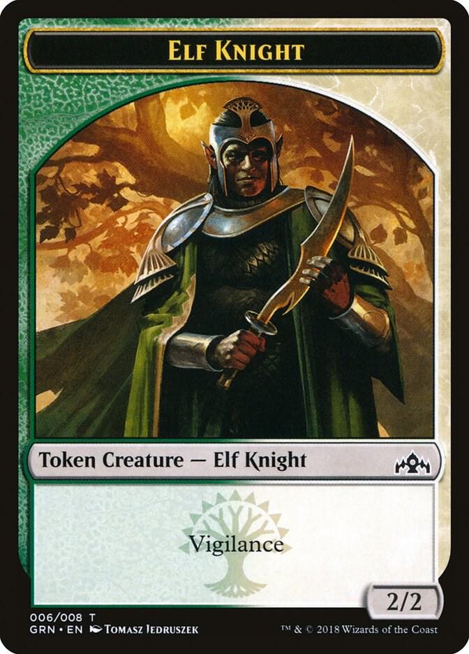 Elf Knight Token (6) [Guilds of Ravnica]
