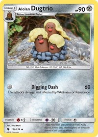 Alolan Dugtrio (123/214) [SM Lost Thunder]