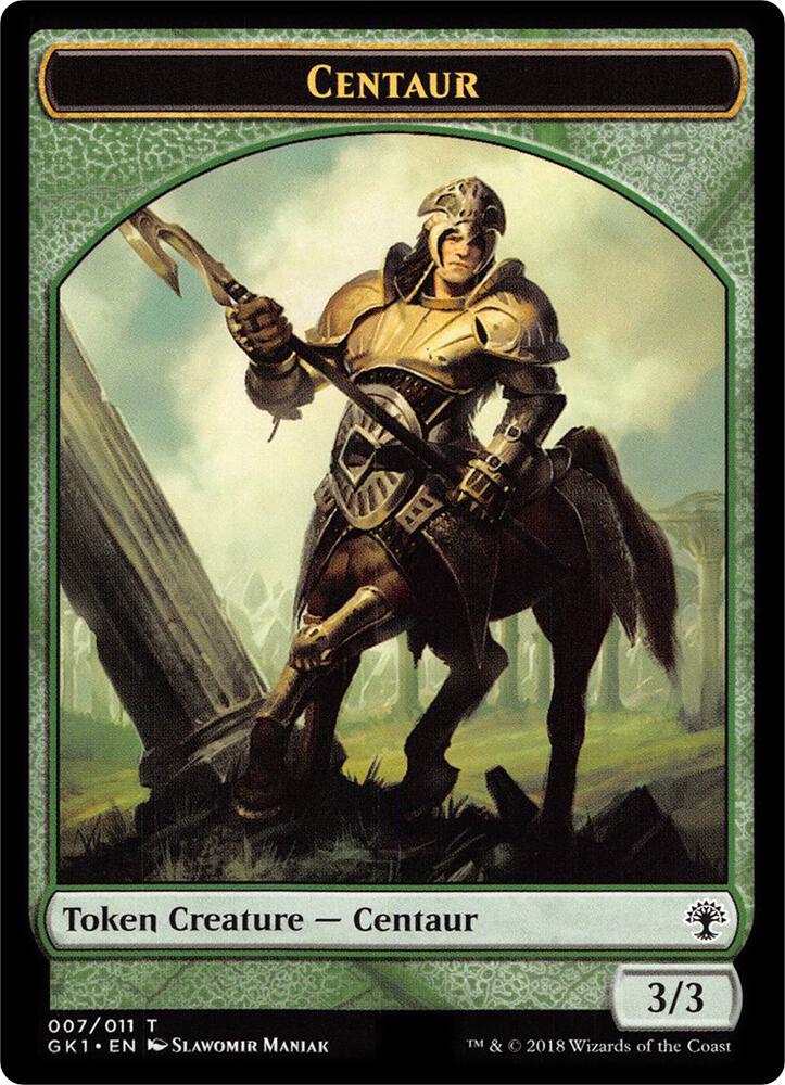 Centaur (007) // Elemental (010) Double-Sided Token (7 // 10) [GRN Guild Kit]