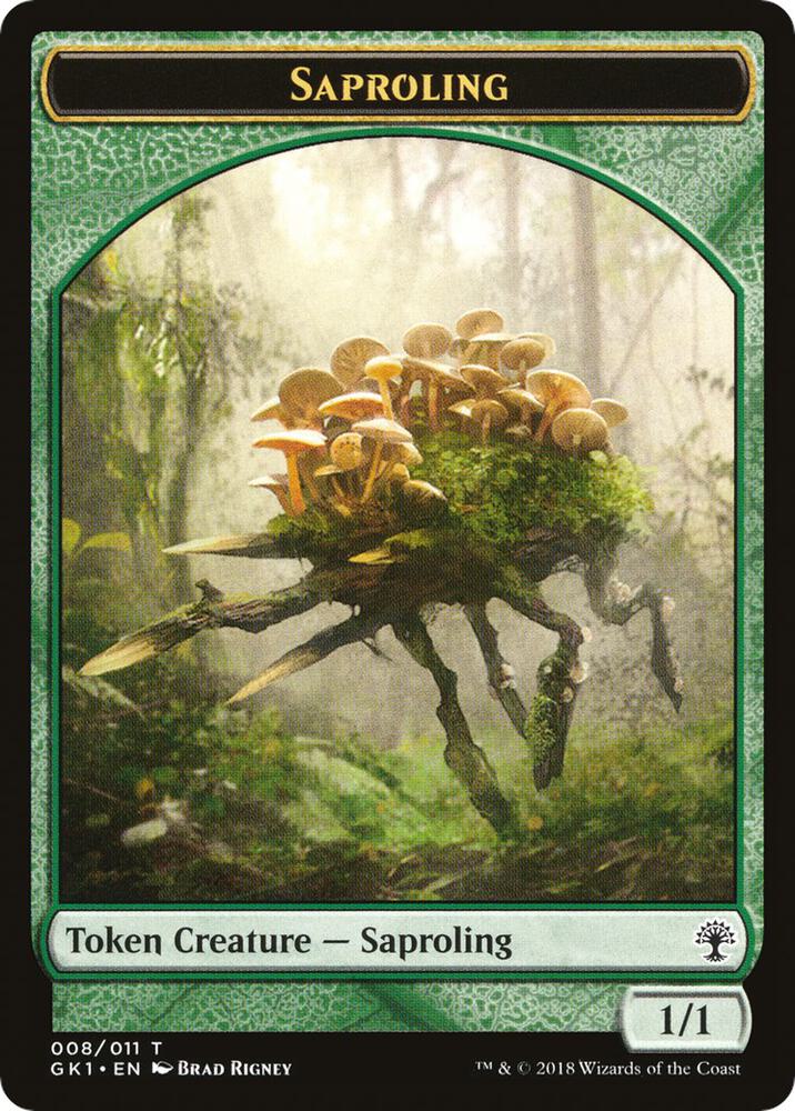 Saproling // Wurm Double-Sided Token (8 // 9) [GRN Guild Kit]