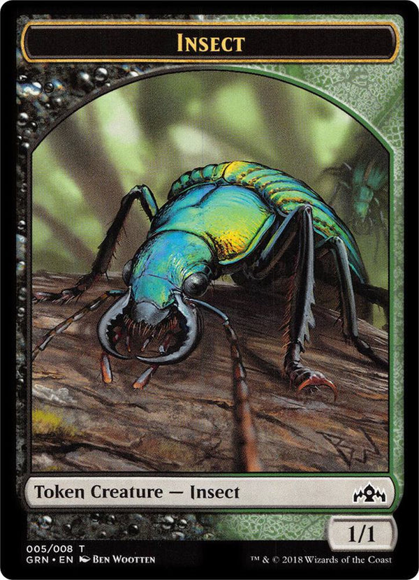 Insect // Saproling Double-Sided Token (5 // 5) [GRN Guild Kit]