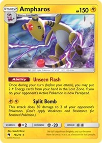 Ampharos - 78/214 (SM Lost Thunder) (078/214) [Deck Exclusives]