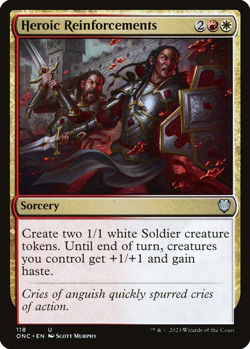Heroic Reinforcements (118) [Phyrexia: All Will Be One Commander]