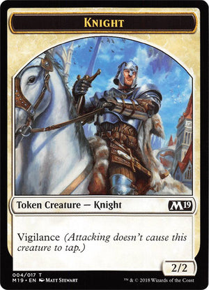 Knight // Zombie Double-Sided Token (Game Night) (4 // 8) [Core Set 2019]