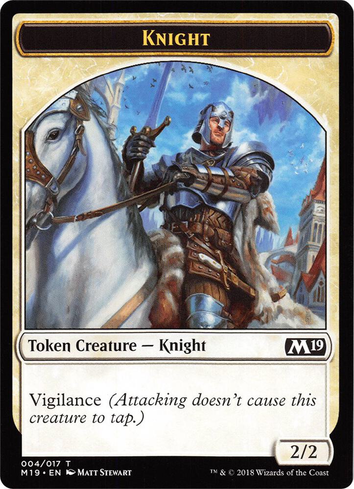 Knight // Goblin Double-Sided Token (Game Night) (4 // 11) [Core Set 2019]