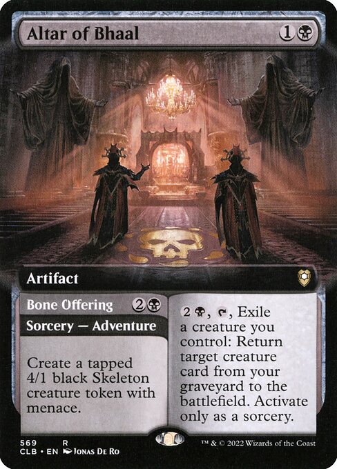Altar of Bhaal // Bone Offering (569) [Commander Legends: Battle for Baldur's Gate] [Extended Art]