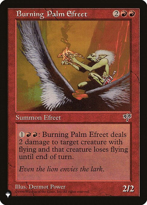 Burning Palm Efreet (MIR-161) [The List]