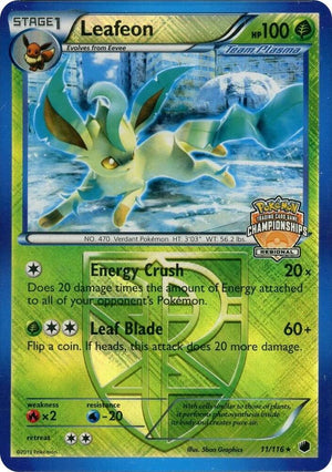 Leafeon - 11/116 (Regional Championship Promo) [League and Championship Cards]