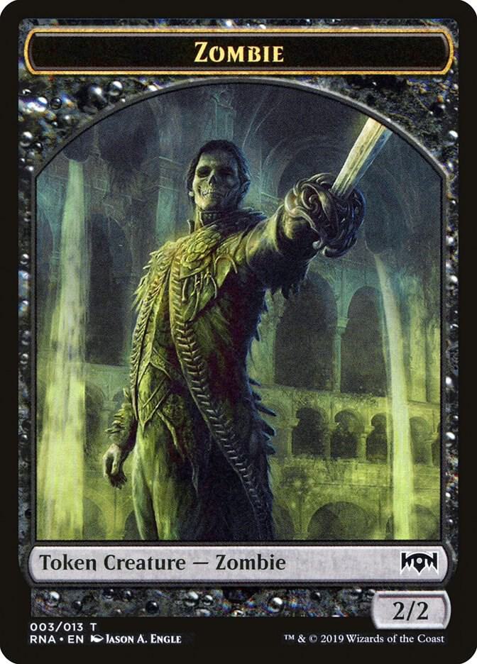 Zombie Token (3) [Ravnica Allegiance]