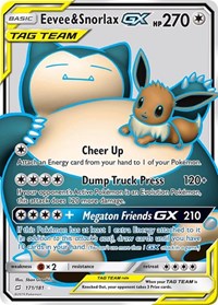 Eevee & Snorlax GX (Full Art) (171/181) [SM Team Up]