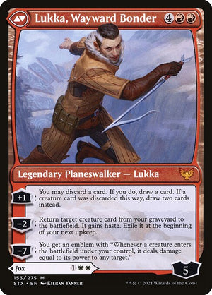 Mila, Crafty Companion // Lukka, Wayward Bonder (STX-153) [The List] Reverse
