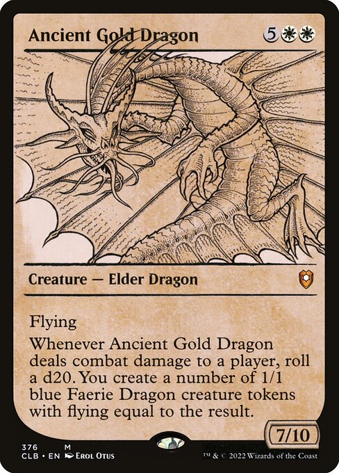 Ancient Gold Dragon (376) [Commander Legends: Battle for Baldur's Gate] [Showcase]