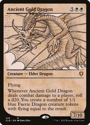 Ancient Gold Dragon (376) [Commander Legends: Battle for Baldur's Gate] [Showcase]
