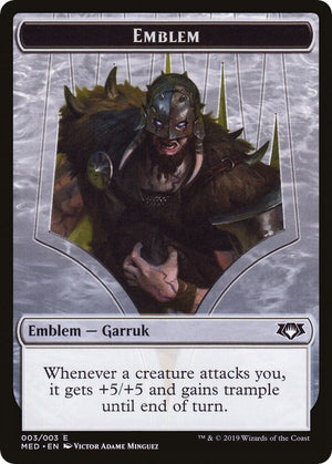 Emblem - Garruk, Apex Predator (3) [Mythic Edition: War of the Spark]
