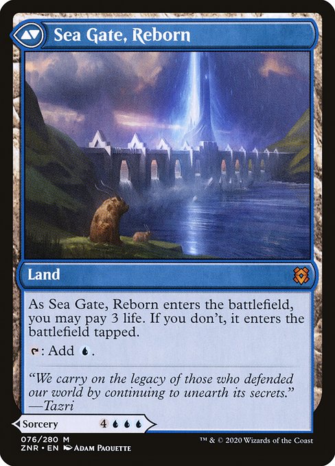 Sea Gate Restoration // Sea Gate, Reborn (76) [Zendikar Rising] Reverse