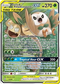 Rowlet & Alolan Exeggutor GX (1/236) [SM Unified Minds]