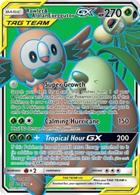 Rowlet & Alolan Exeggutor GX (Full Art) (214/236) [SM Unified Minds]