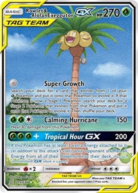 Rowlet & Alolan Exeggutor GX (Alternate Full Art) (215/236) [SM Unified Minds]