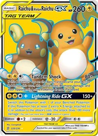 Raichu & Alolan Raichu GX (Full Art) (220/236) [SM Unified Minds]