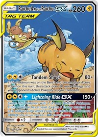 Raichu & Alolan Raichu GX (Alternate Full Art) (221/236) [SM Unified Minds]