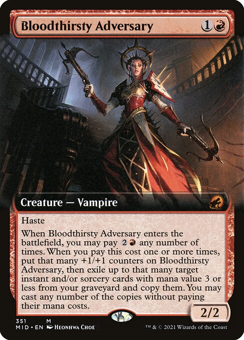 Bloodthirsty Adversary (351) [Innistrad: Midnight Hunt] [Extended Art]