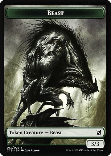 Beast (013) // Wurm Double-Sided Token (13 // 21) [Commander 2019]