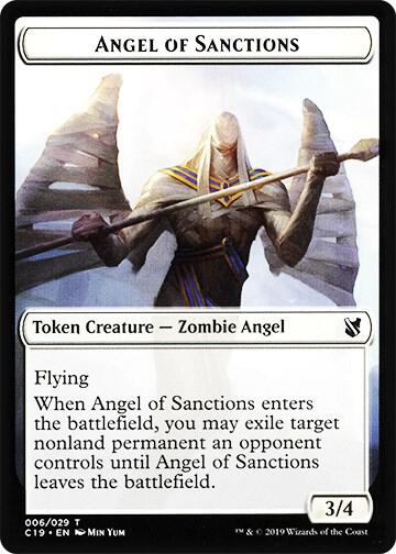 Angel of Sanctions // Horror Double-Sided Token (6 // 23) [Commander 2019]