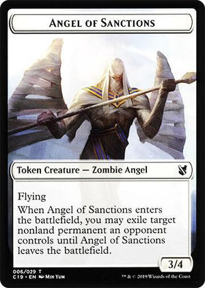 Angel of Sanctions // Horror Double-Sided Token (6 // 23) [Commander 2019]