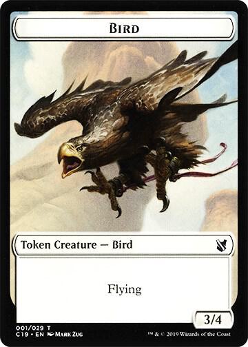Bird (001) // Sculpture Double-Sided Token (1 // 24) [Commander 2019]