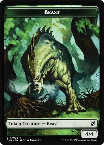 Beast (014) // Wurm Double-Sided Token (14 // 21) [Commander 2019]