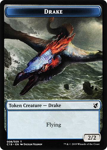 Drake // Human Double-Sided Token (8 // 3) [Commander 2019]
