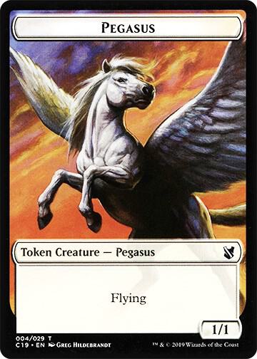 Pegasus // Human Double-Sided Token (4 // 3) [Commander 2019]