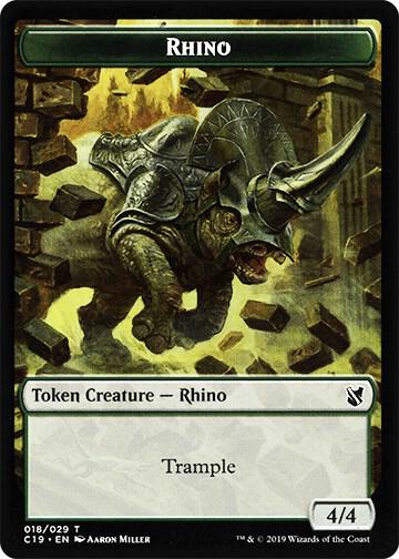 Rhino // Egg Double-sided Token (18 // 16) [Commander 2019]