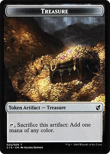 Treasure // Human Double-Sided Token (25 // 3) [Commander 2019]