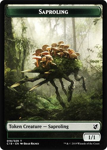 Saproling // Morph Double-Sided Token (19 // 27) [Commander 2019]