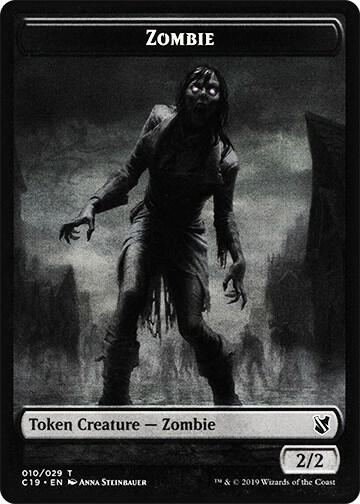 Zombie (010) // Zombie (011) Double-Sided Token (10 // 11) [Commander 2019]