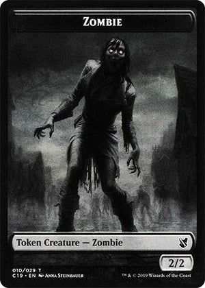 Zombie (010) // Zombie (011) Double-Sided Token (10 // 11) [Commander 2019]