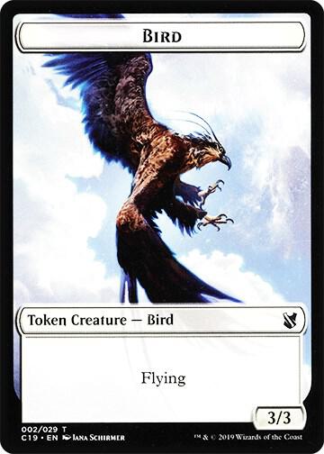 Bird (002) // Sculpture Double-Sided Token (2 // 24) [Commander 2019]