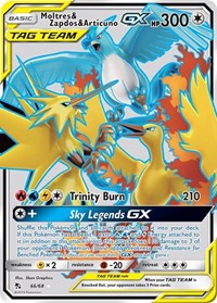 Moltres & Zapdos & Articuno GX (Full Art) (66/68) [Hidden Fates]