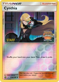 Cynthia - 119a/156 (Regional Championships) [Staff] (119a/156) [League and Championship Cards]