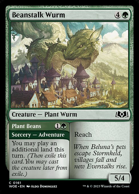 Beanstalk Wurm // Plant Beans (161) [Wilds of Eldraine]