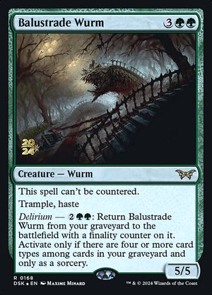 Balustrade Wurm (168s) [Duskmourn: House of Horror Promos]