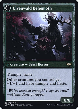 Ulvenwald Oddity // Ulvenwald Behemoth (225s) [Innistrad: Crimson Vow Promos] Reverse