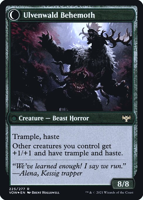 Ulvenwald Oddity // Ulvenwald Behemoth (225s) [Innistrad: Crimson Vow Promos] Reverse
