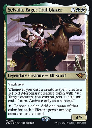 Selvala, Eager Trailblazer (231s) [Outlaws of Thunder Junction Promos]