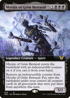 Myojin of Grim Betrayal (55) [Neon Dynasty Commander] [Extended Art]