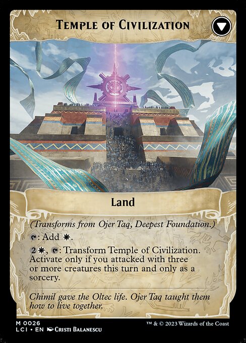 Ojer Taq, Deepest Foundation // Temple of Civilization (26) [The Lost Caverns of Ixalan] Reverse